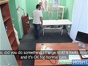 fake health center Hired handyman jizzes all over nurses donk