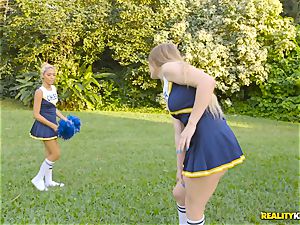 Amber Gray and Selena Sosa girly-girl cheerleader orgy